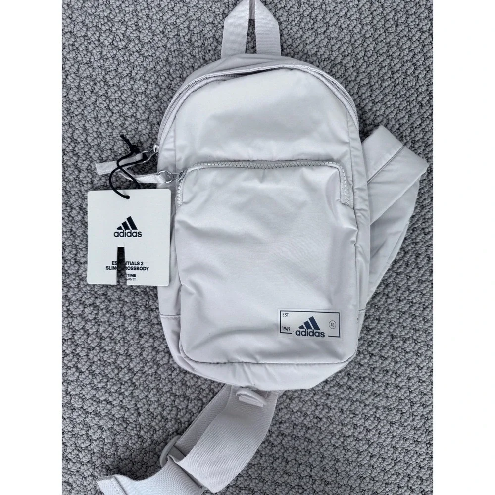 Adidas Essentials 2‎ Sling Crossbody Bag Alumina Beige Grey 5156410 NWT